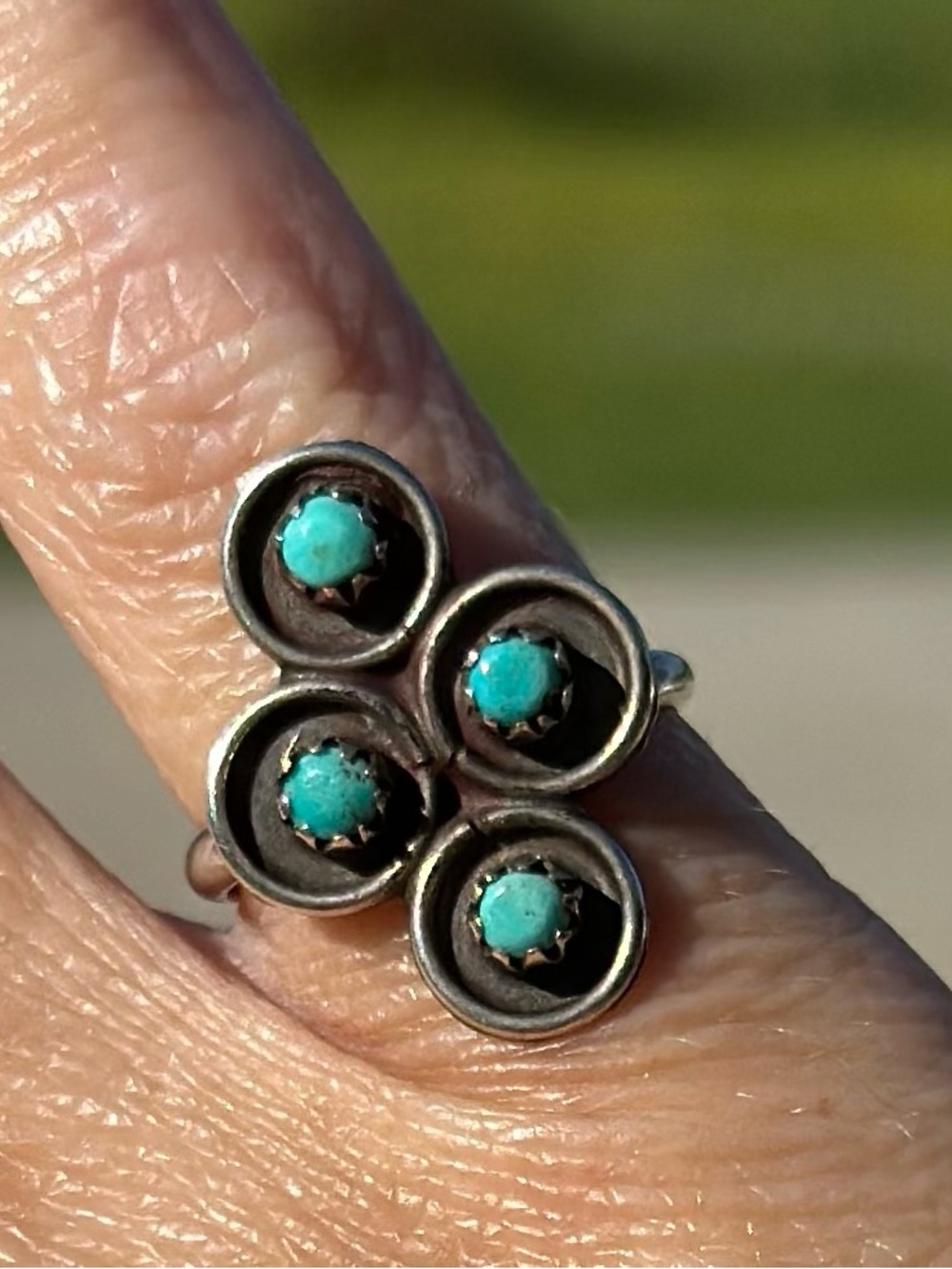 Vintage Zuni Turquoise Ring size 5
